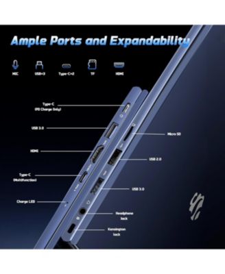 15.6" FHD IPS Student Laptop 8GB RAM 512GB SSD, 4 Cores 13th Gen Intel N150 3.6GHz Fingerprint Wi-Fi 6