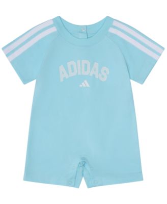 Baby Boys' Short-Sleeve Graphic Raglan 3-Stripe Romper