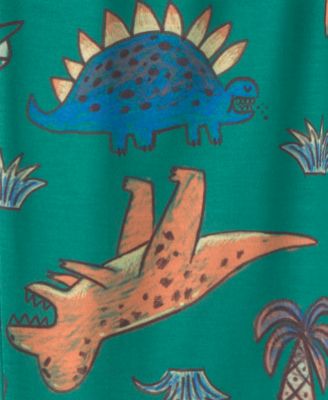 Boys' Toddler 2T-5T Dinosaur Loose-Fit Top and Pants, 2-Piece Pajama Set