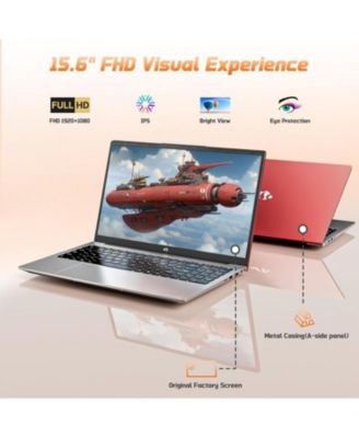 15.6" FHD IPS Student Laptop 16GB RAM 1TB SSD, 4 Cores 13th Gen Intel N150 3.6GHz Fingerprint Wi-Fi 6