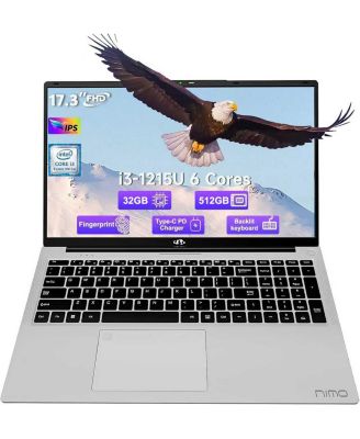 17.3" IPS FHD-Laptop Intel 6 Cores i3-1215U 32GB RAM 512GB SSD 4.4GHz