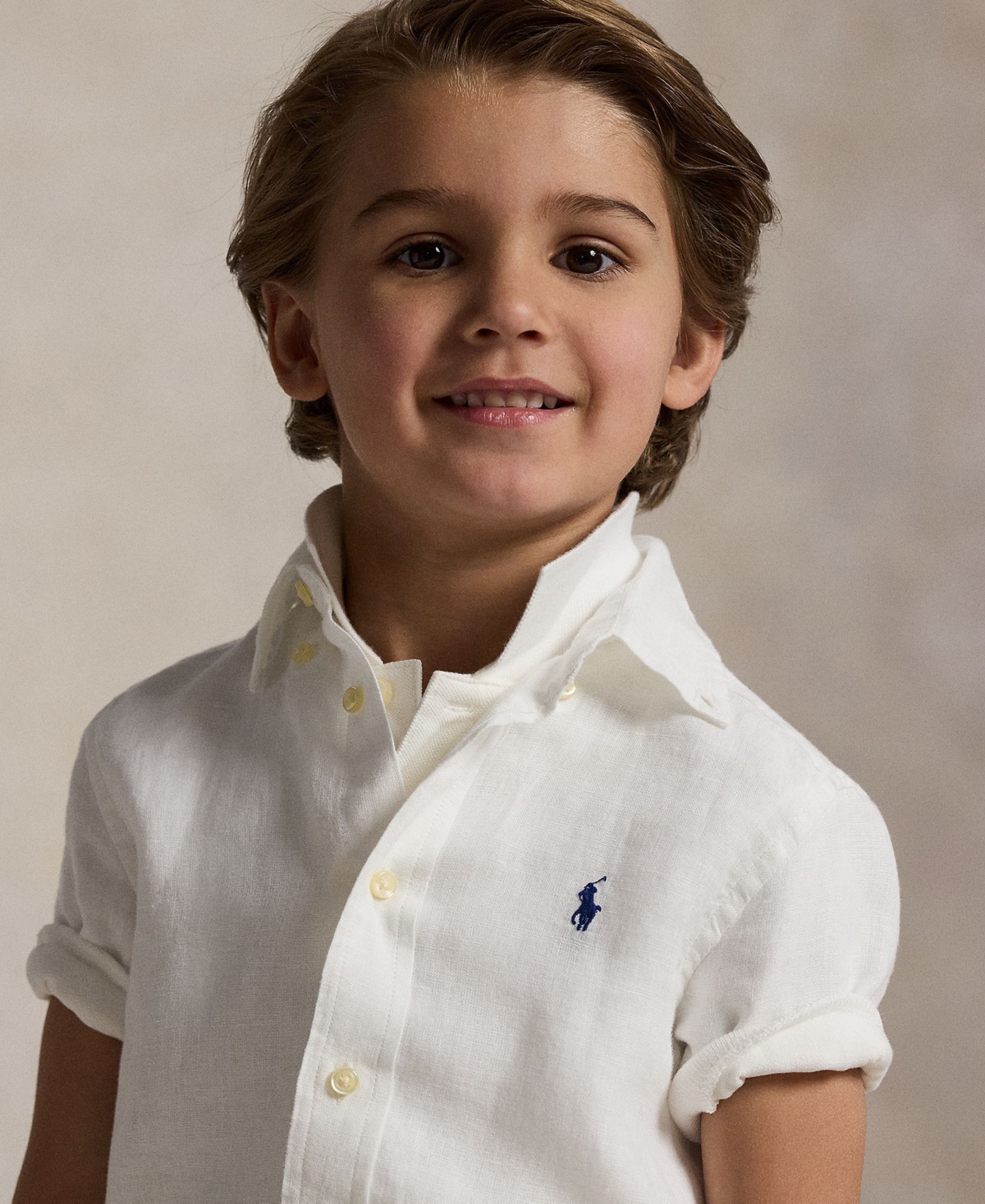 Polo Ralph Lauren Toddler and Little Boys Linen Short-Sleeve Shirt