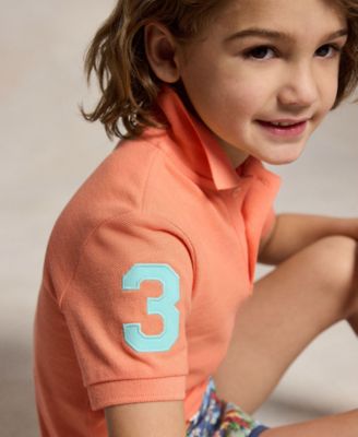 Boys' 2-7 Big Pony Patch Detail Polo Shirt