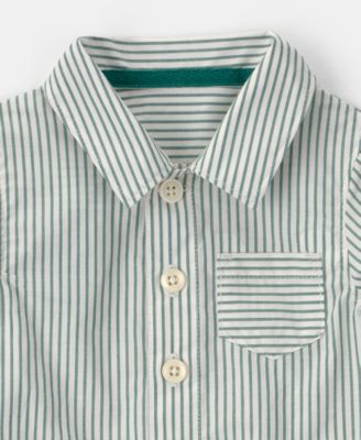 Baby Boys' Stripe Short-Sleeve Romper