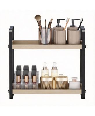 2-Tier Wood Bathroom Organizer