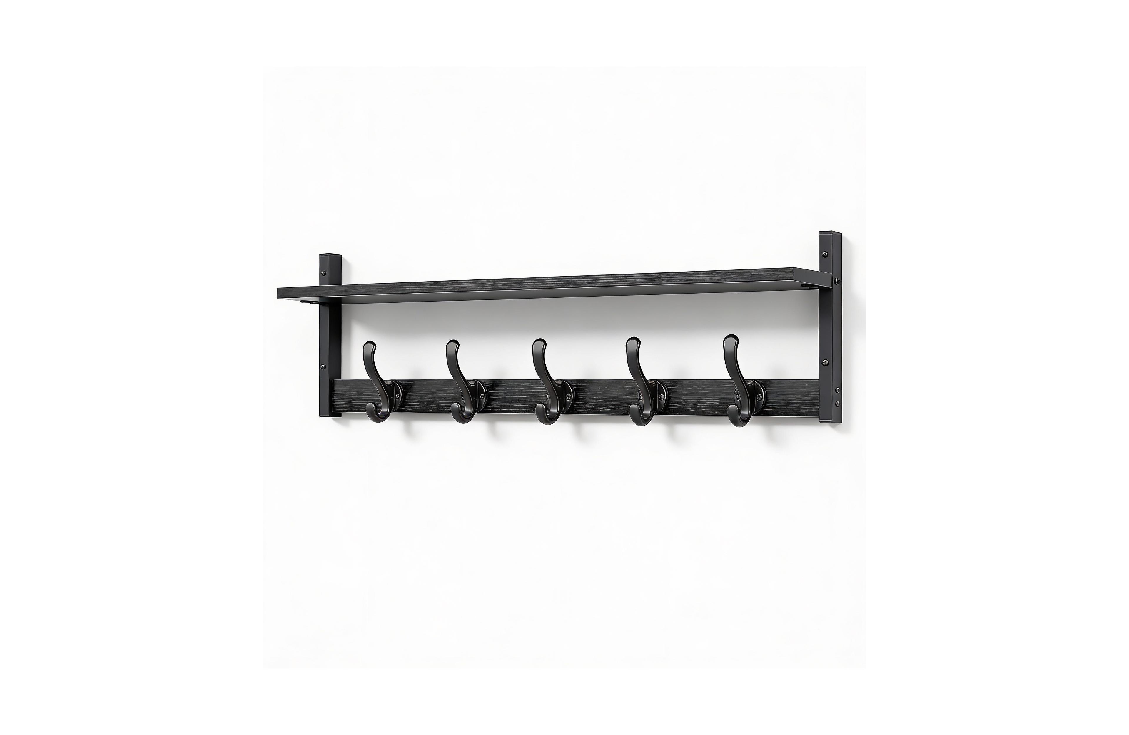 Yigii 29" Wall Shelf with Hooks for Entryway, Living Room
