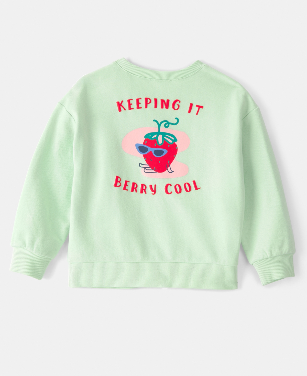 Carter's Girls' Toddler 2T-5T Strawberry French Terry Pull-On Sweatshirt