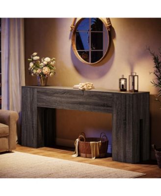 71-Inch Long Console Table for Entryway, Farmhouse Sofa Console Behind Couch