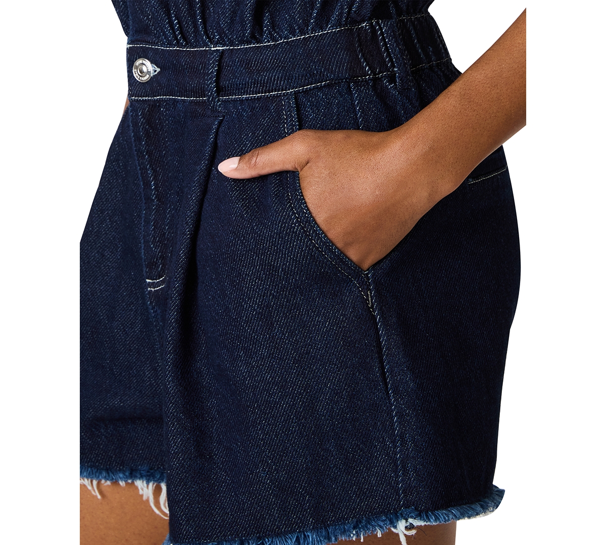 Steve Madden Women's Calliope Collared Short-Sleeve Romper