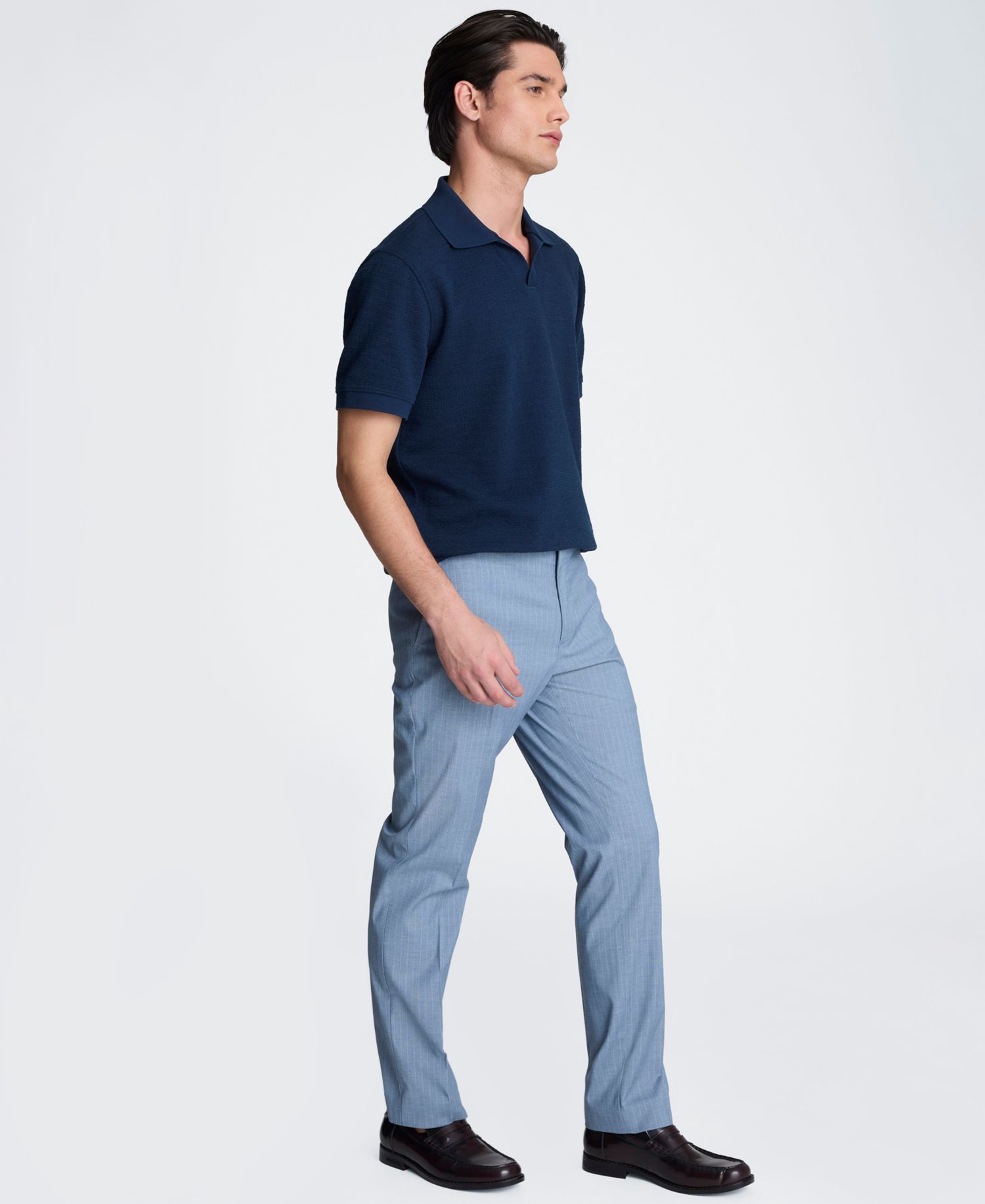 Men's Short-Sleeve Point Collar Shirt