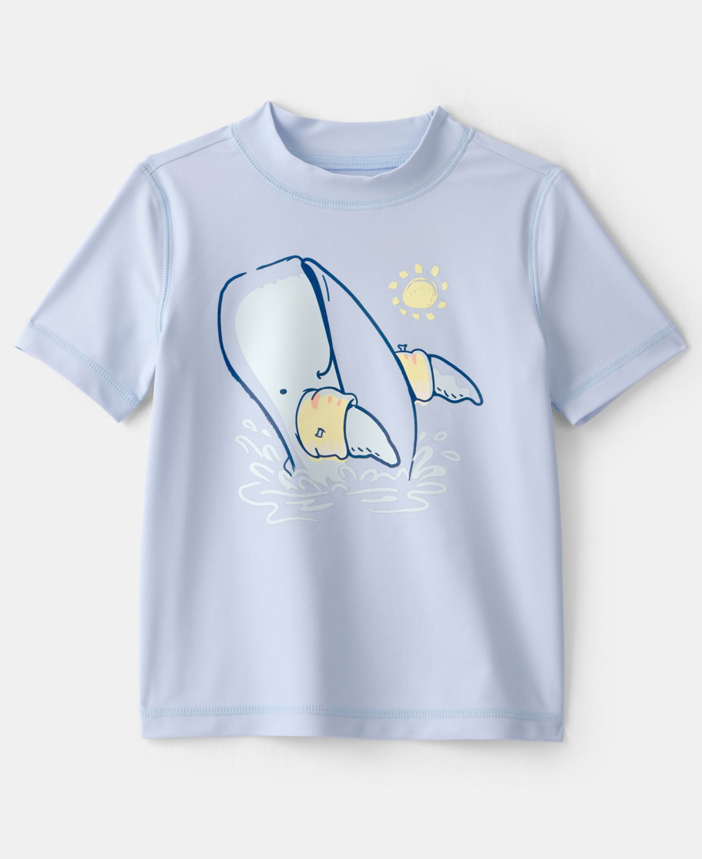 Детский рашгард Carter's с китом, короткий рукав, для малышей, 2T-5T, цвет: Синий — фото 1