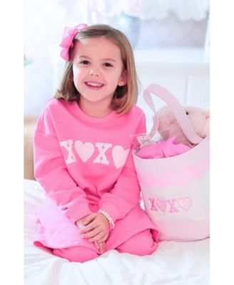 Little Girls XO Valentine's Day Sweatshirt