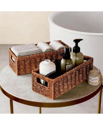 Handmade Paper Rope Baskets with Handles