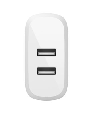 BoostCharge Dual USB-A Wall Charger 24W with USB-A to Apple Lightning Cable