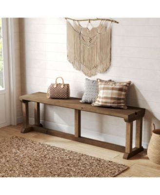 59" Farmhouse Entryway Bench, Bed Seat
