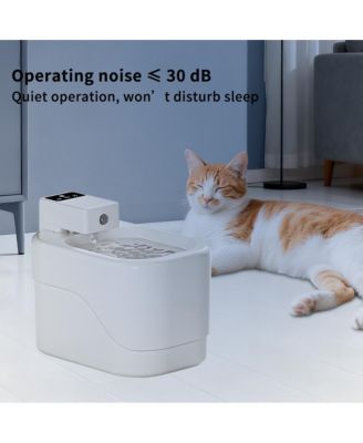 Smart Sensor Pet Water Fountain, 2000ml/68oz Automatic Dispenser for Cats & Dogs, White