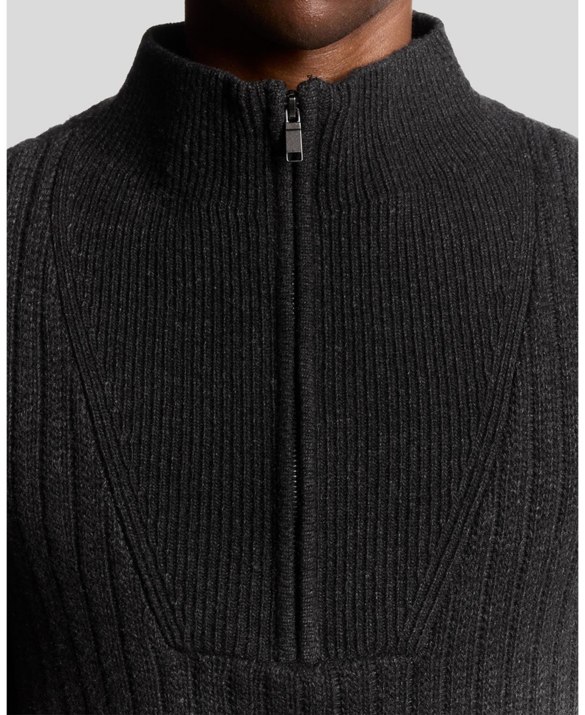 Lyle & Scott Men's Ribbed Half Zip Sweater