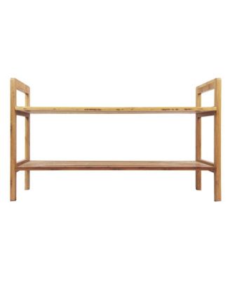 2 Tier Bamboo Shoe Rack, Square