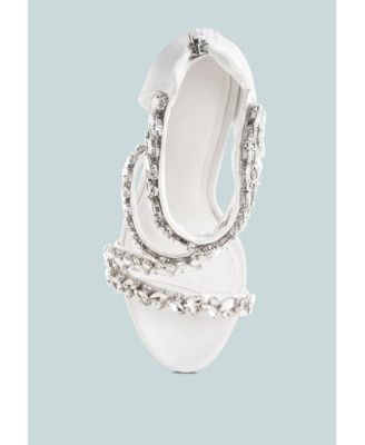 Womens Korna Diamante Embellished Stiletto Heel Sandals