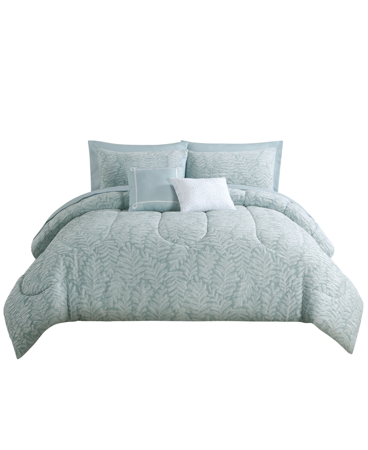 Enchante Accessories 9-Pc. Reversible Jacquard Microfiber Comforter Set