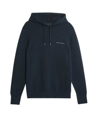 Men's Script Long Sleeve Knitted Hoodie