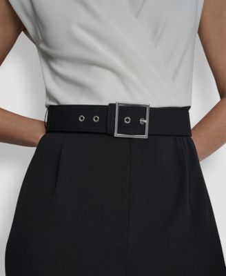 Women's Surplice Neck Straight Ankle Jumpsuit