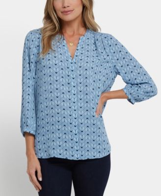 Women's Pintuck 3/4 Sleeve Top