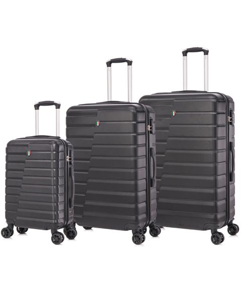 Чемоданы Tucci Italy Marvello 3-Pc. Hardside Luggage Set, цвет: Чёрный