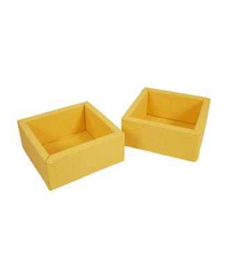 SoftZone Play Patch Toy Bins, Yellow, 2-Pack