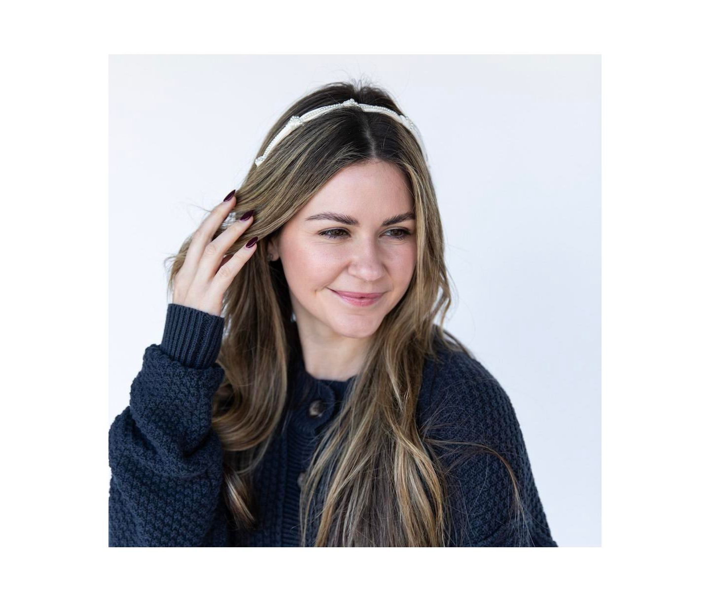 Женские аксессуары для волос Headbands of Hope Knotted Satin Headband - Ivory Pearl — фото 7