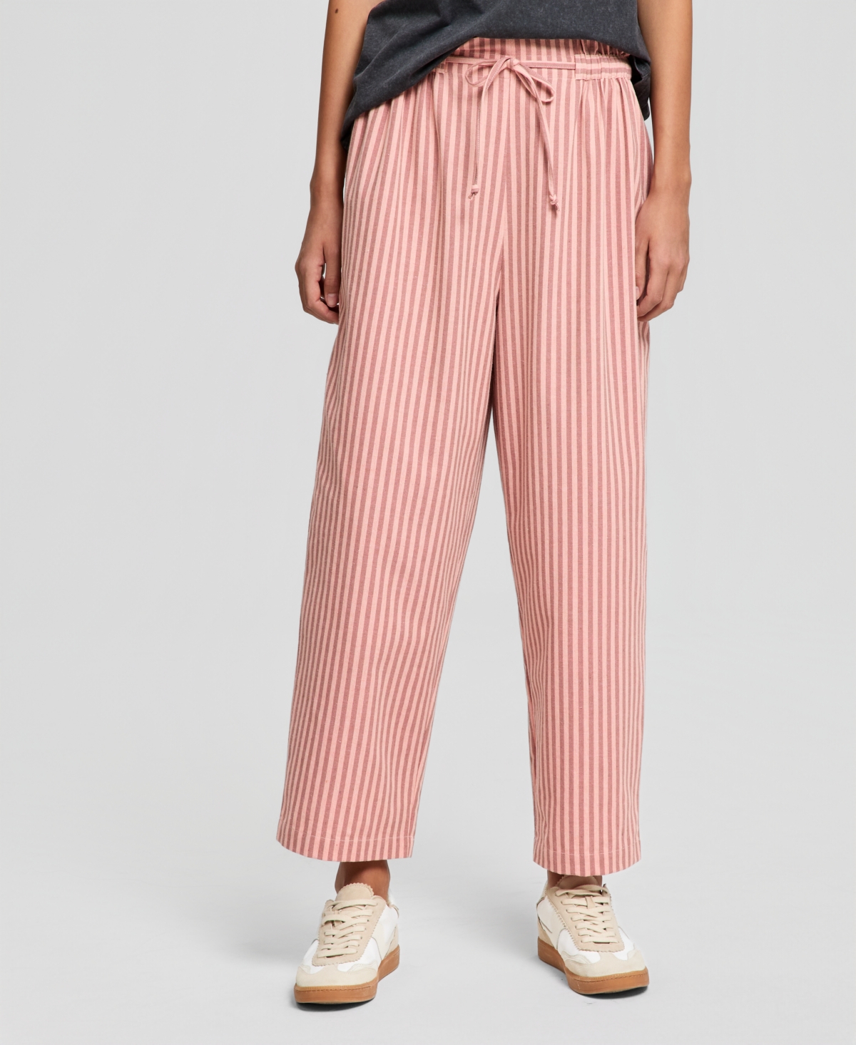 And Now This Women's Striped Drawstring Pull-On Pants, Macy's Exclusive