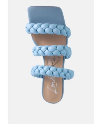 Womens High Bae Braided Strap Casual Heels Sandal