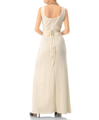 Women's Knitted Maxi Dress with Waist Knots