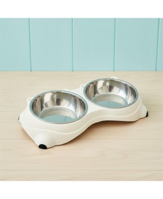 Macaron Stainless Steel Pet Bowl Set, 2 x 600ml  Bowls