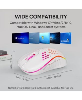Wireless Gaming Mouse, Lightweight Honeycomb Shell, 2.4G Stable Connection, 4 DPI Adjustable - For Gamers, PC Laptop Desktop.