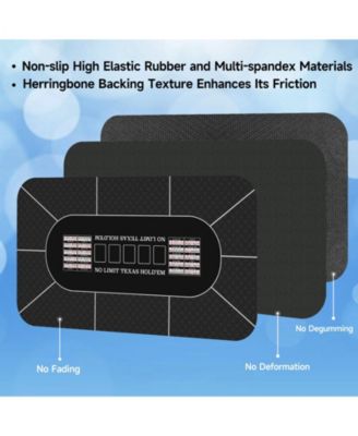 70" x 35" Casino Texas Hold'em Tabletop Layout Mat with Carrying Bag, Non-Slip Rubber Layout Mat