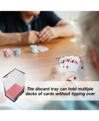 Deck Clear Acrylic Discard Trays, Casino Grade Discard Holder Trays for Blackjack