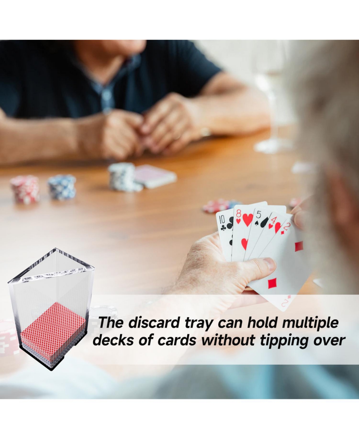 Gse Games & Sports Expert Deck Clear Acrylic Discard Trays