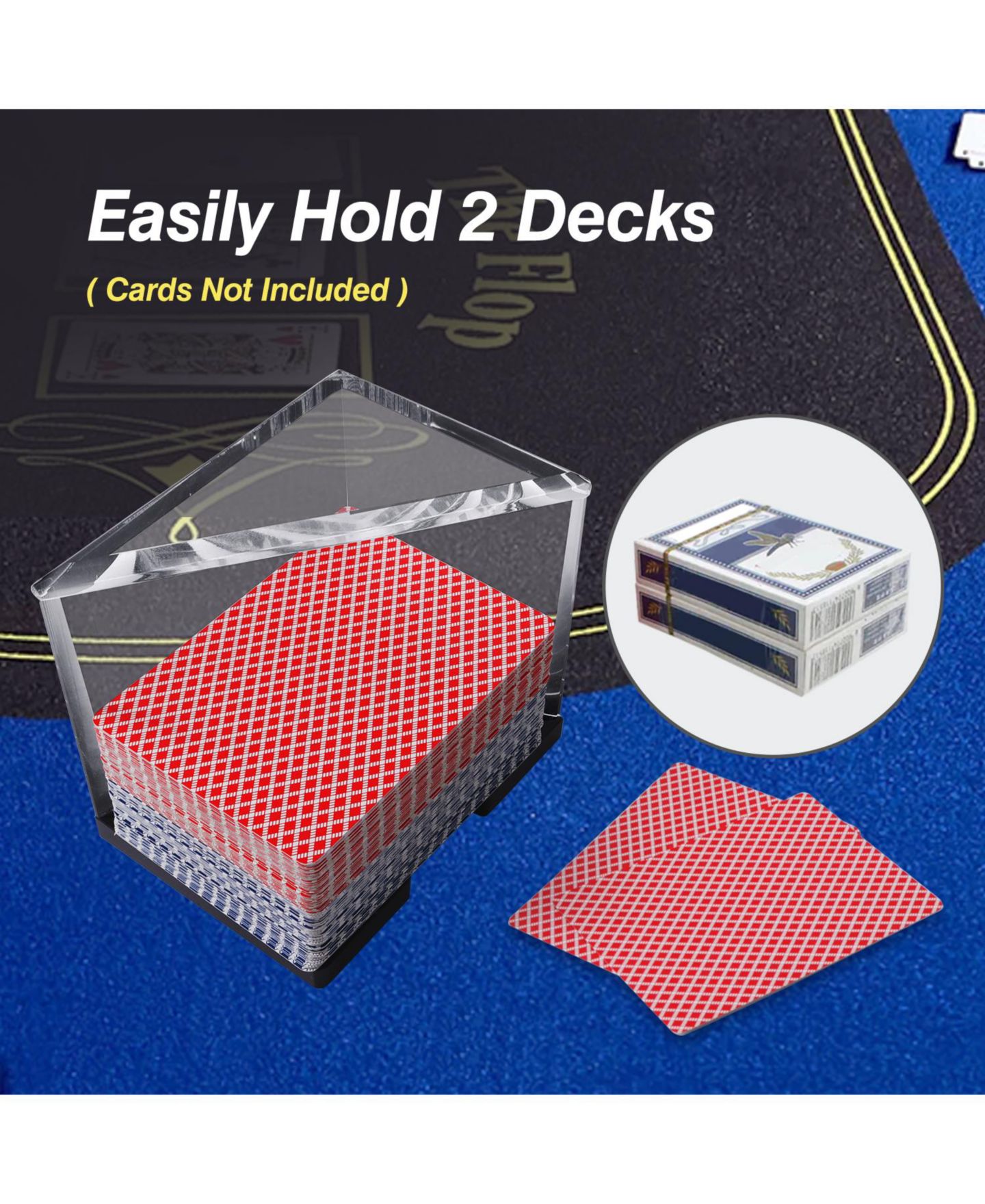 Детские игрушки GSE Games & Sports Expert Deck Clear Acrylic Discard Trays, 2-Piece Set, от 3 лет — фото 3