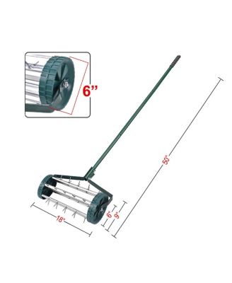 Rolling Garden Lawn Aerator Roller Home Grass Steel Handle