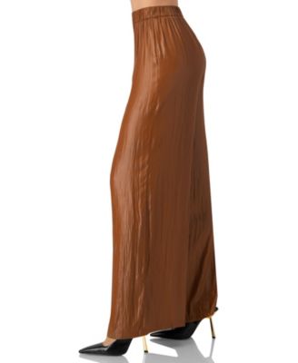 Women's Satin Wide-Leg Trousers