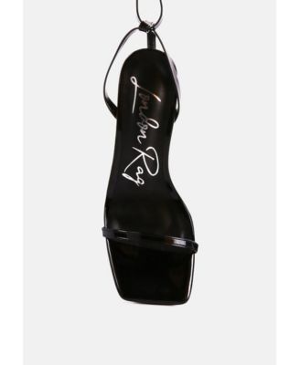 Women's Lewk Strappy Tie Up Spool Heel Sandals