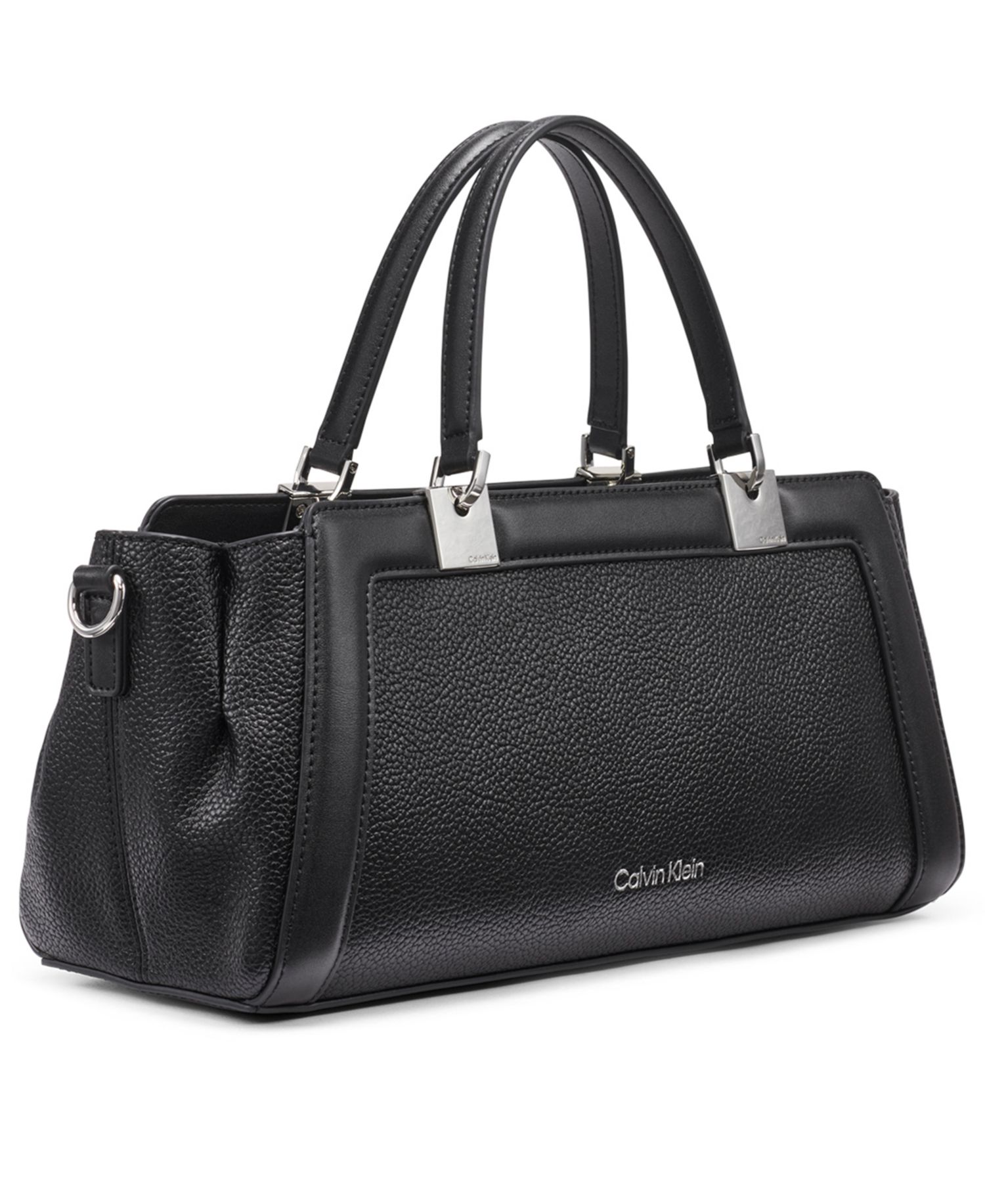 Jean Top Zipper Satchel with Removable Hangoff