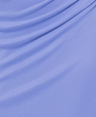 Betsy & Adam Petite Ruched Embellished Gown