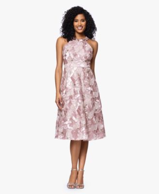 Petite Sequin Sleeveless Halter Neck Dress