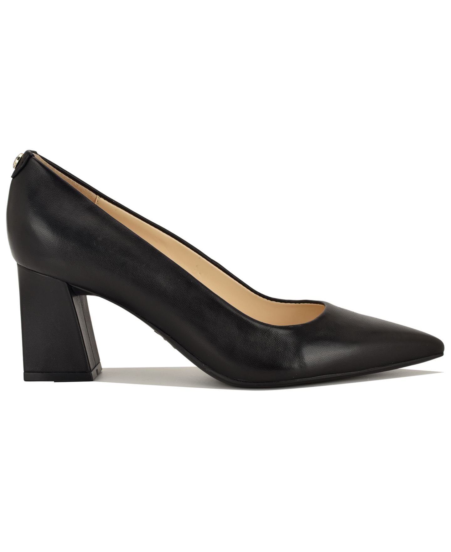 Женские туфли Nine West Kalore 9X9 Block Heel Dress Pumps, цвет: Чёрный кожаный — фото 2