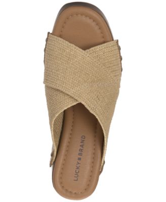 Women's Casyna Criss-Cross Wood Platform Sandals