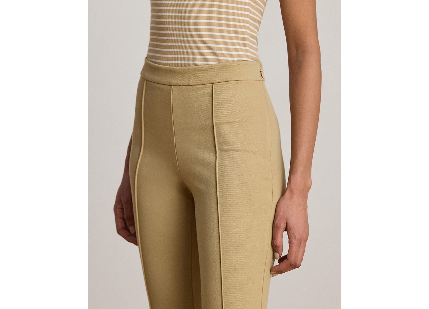 Petite Twill Flare Ankle Pants