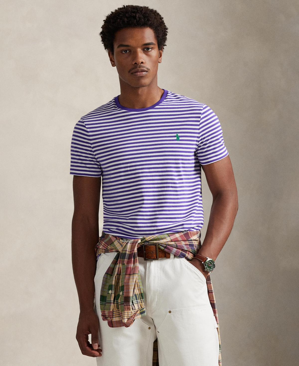 Polo Ralph Lauren Men's Classic-Fit Striped Cotton Jersey T-Shirt
