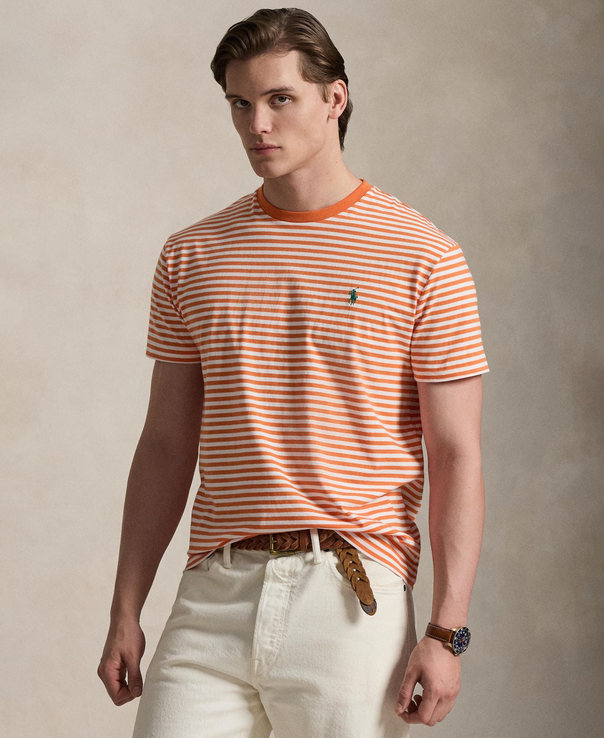 Мужские Polo Ralph Lauren Men's Classic-Fit Striped T-Shirt — фото 1